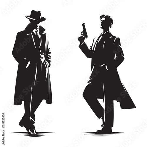 Timeless Actor silhouette, leaving a legacy in cinema - Actor illustration - Minimalist Actor vector - Profession silhouette
