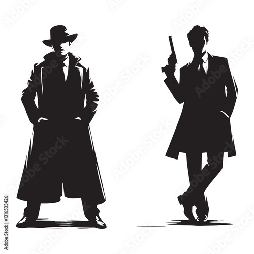Iconic Actor silhouette, embodying unforgettable characters - Actor illustration - Minimalist Actor vector - Profession silhouette
