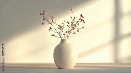 A simple vase of flowers on a windowsill.