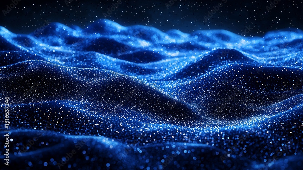 Abstract Blue Digital Waves Abstract Blue Digital Waves