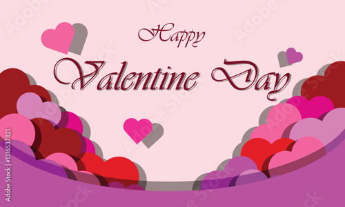 Valentine Love Background leter papper cut