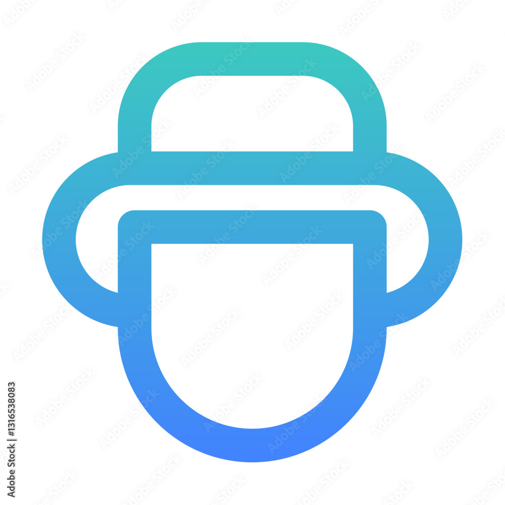 man traveller outlined gradient style