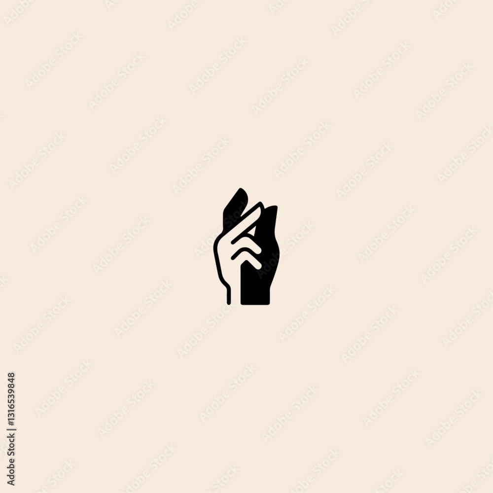Obraz premium Finger snap icon flat vector design.