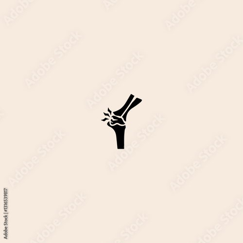 Bone joints icon flat vector design.