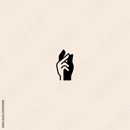 Finger snap icon flat vector design.