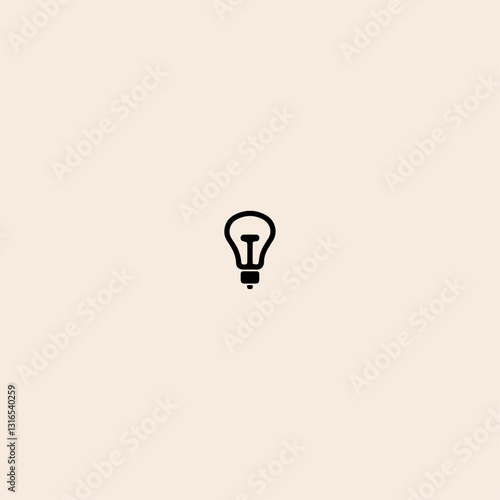 Light bulb icon flat vector design. 