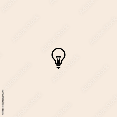 Light bulb icon flat vector design. 