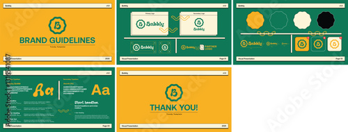Creative Brand Guidelines template Retro Style Brand style Brand identity modern style
