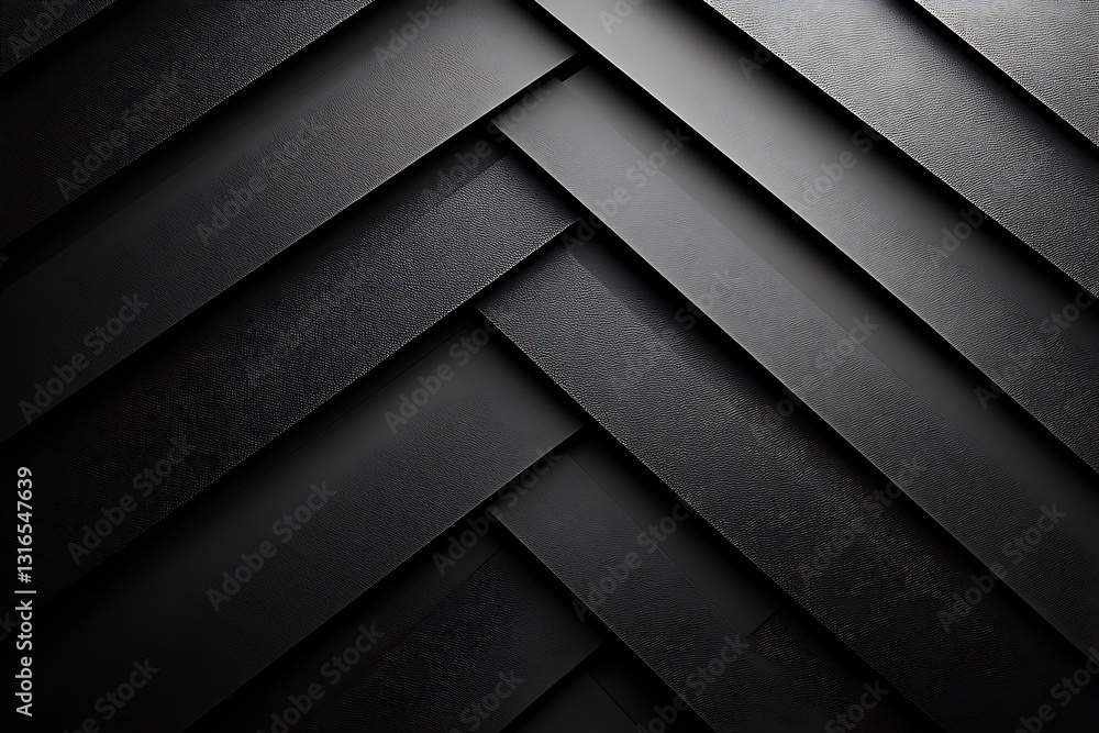 Obraz premium Abstract Black Leather Texture Background Diagonal Stripes, Modern Design