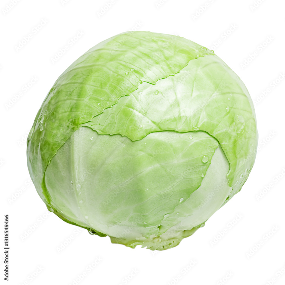 Fototapeta premium Cabbage isolate on a white background. Vegetable, cabbage.
