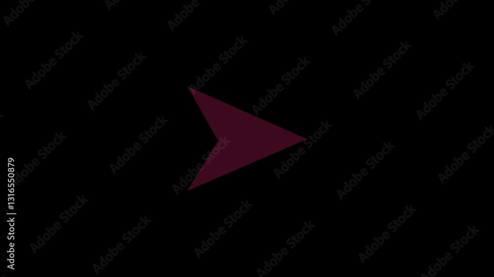 Abstract bright neon retro style arow icon loop out animation on black background. Its very facinating symbol animation. Abstract bright neon retro style arow icon loop out animation on black background. Its very facinating symbol animation.