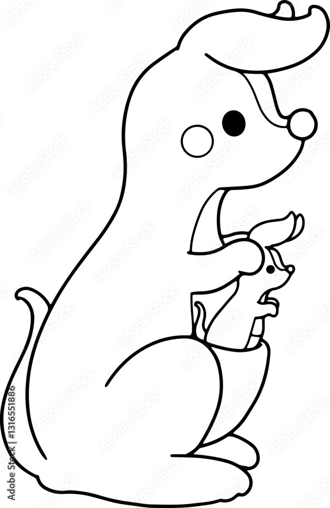 outline kangaroo outline kangaroo