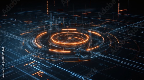 Abstract high technology background, futuristic circuit board concept