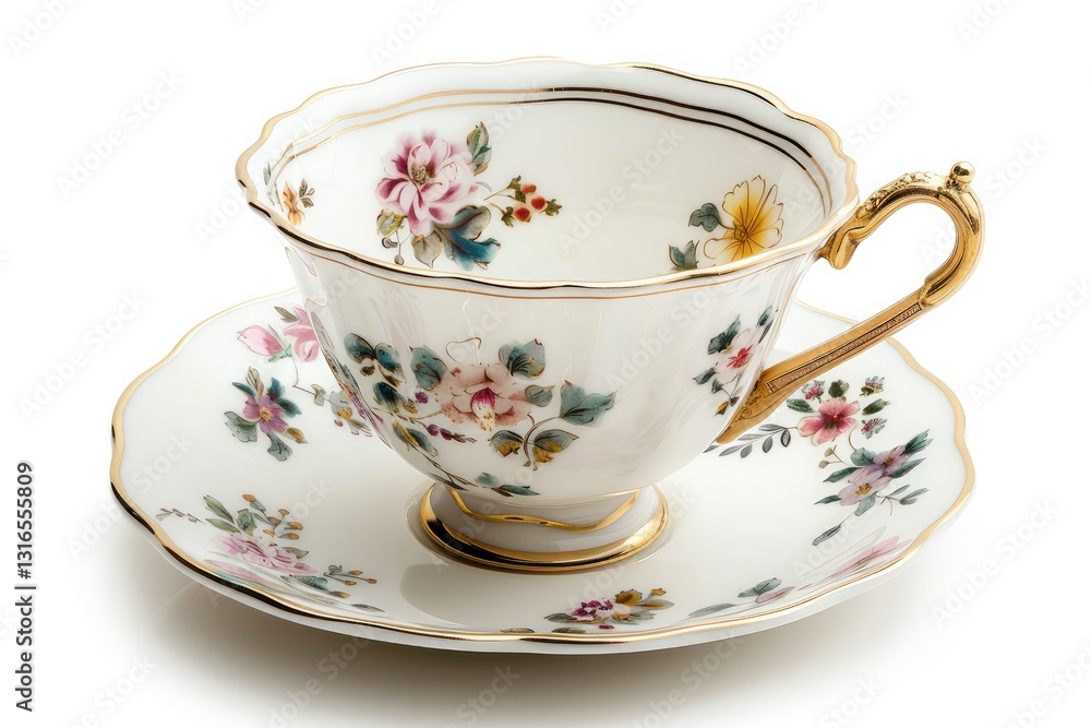 Realistic Floral Design Coffee Mug 3d Rendered With Detailed Layers Realistic Floral Design Coffee Mug 3d Rendered With Detailed Layers