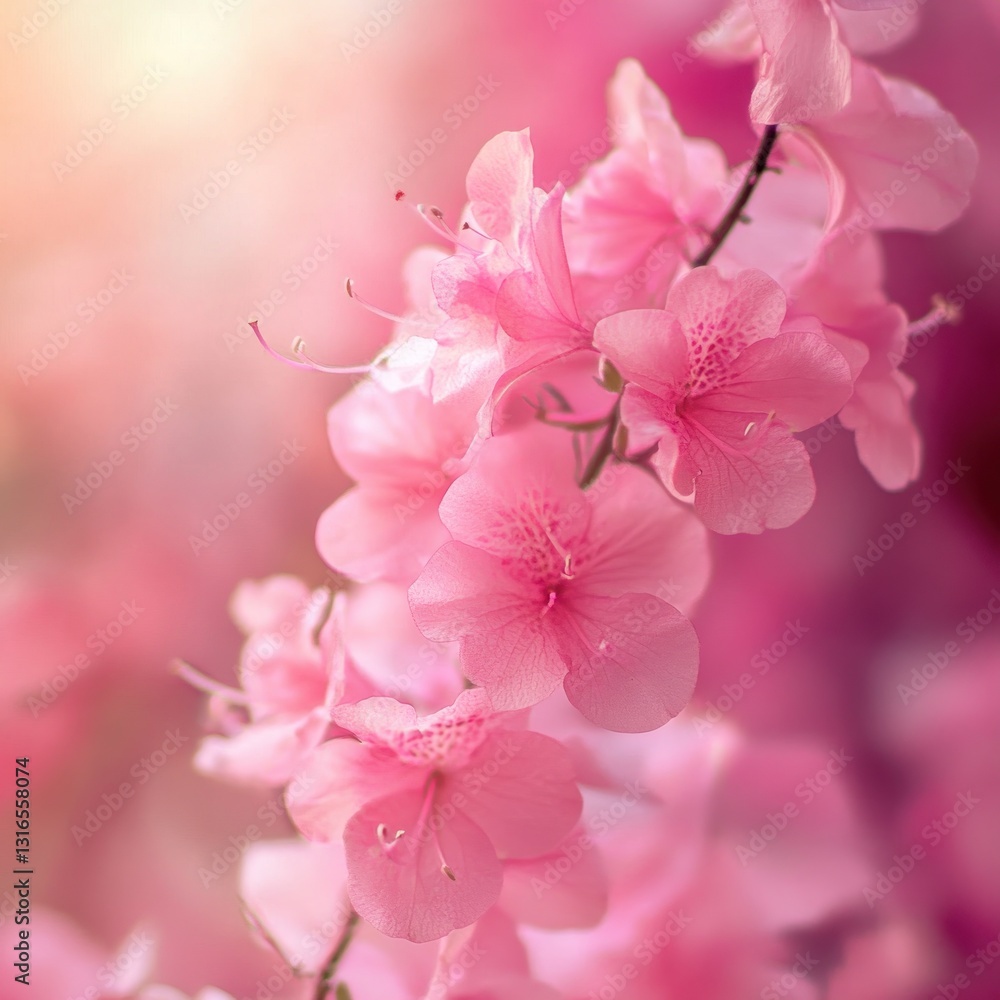 Fototapeta premium Delicate pink blossoms in soft focus
