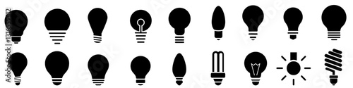 Light bulb icon vector set. light illustration sign collection. electricity symbol.