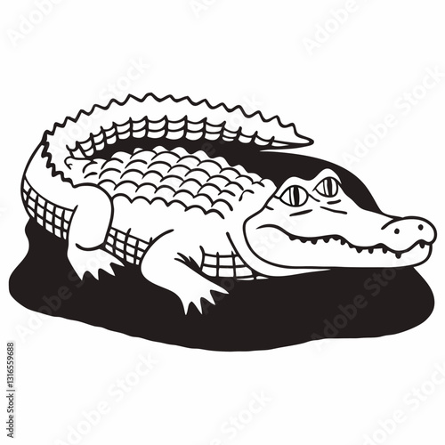crocodile isolated on white