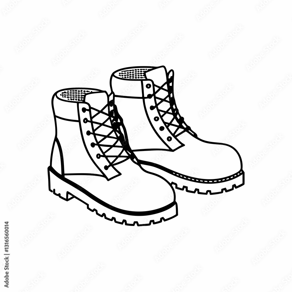 sketch of boots sketch of boots