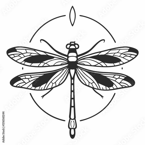 dragonfly silhouette vector