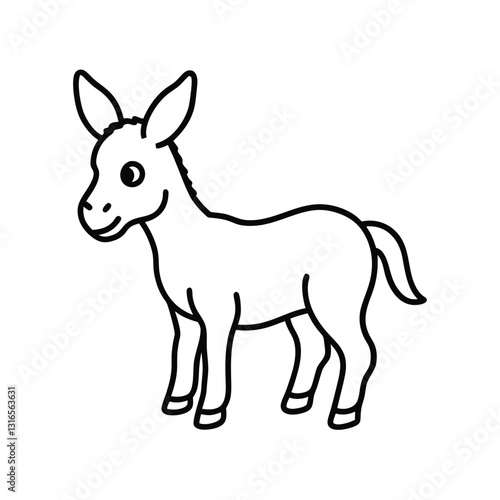 vector illustration of a donkey
