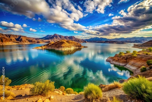 Breathtaking Lake Mead: Nevada's stunning scenery, Arizona's natural beauty captured in photos.