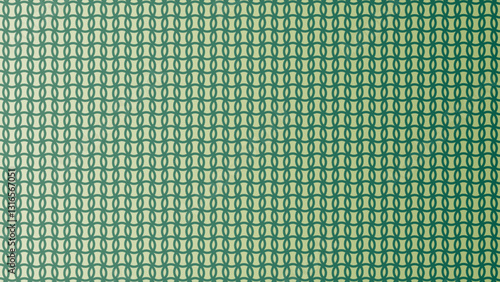Elegant interlocking circles pattern in teal green, Islamic geometric art,  infinity-like illustration vector