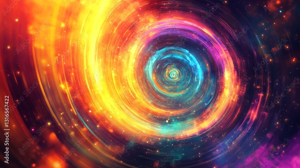 Concentric Circles with Vibrant Gradient Colors – Spiraling Tunnel Effect in Pink, Purple, Yellow, and White Hues Concentric Circles with Vibrant Gradient Colors – Spiraling Tunnel Effect in Pink, Purple, Yellow, and White Hues