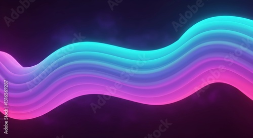 Abstract neon fluid waves.