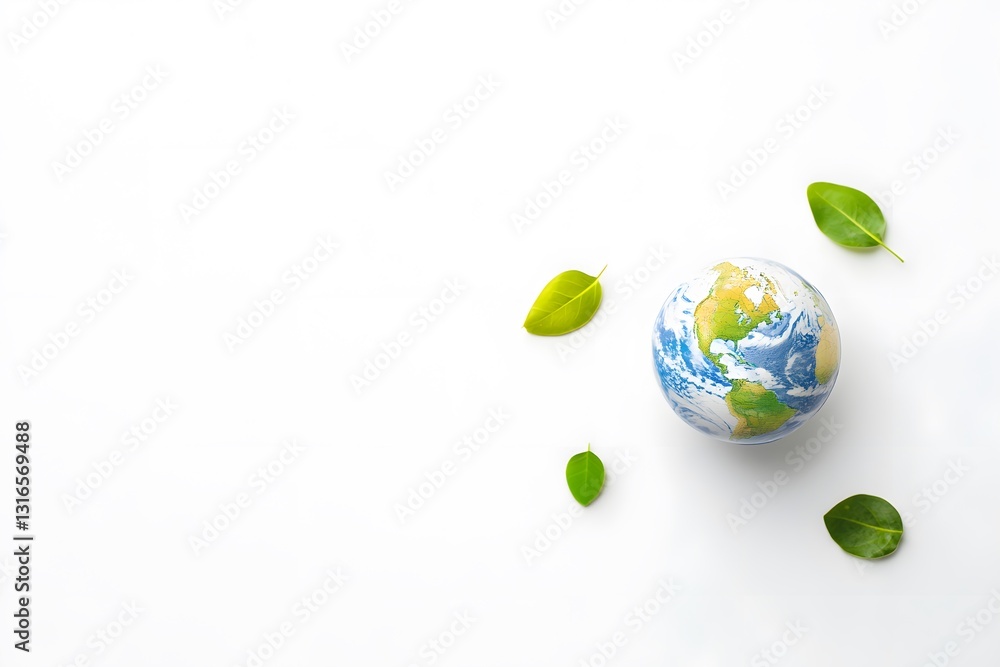 Earth Day Concept on White Background – Celebrating World Environment Day Earth Day Concept on White Background – Celebrating World Environment Day