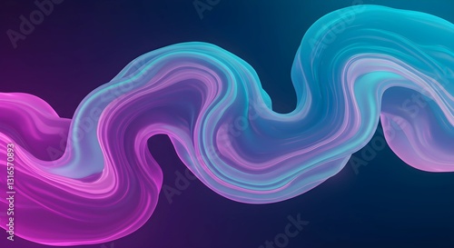 Psychedelic neon fluid waves.