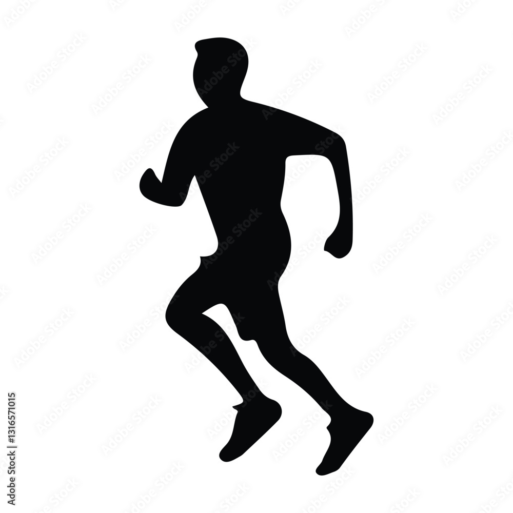 silhouette of running person silhouette of running person