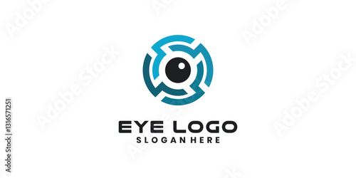 Eye logo design template for technology
