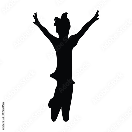 silhouette of person jumping