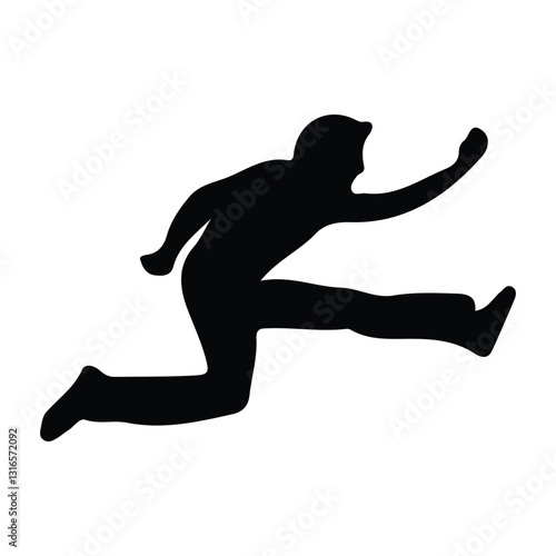 silhouette of person jumping