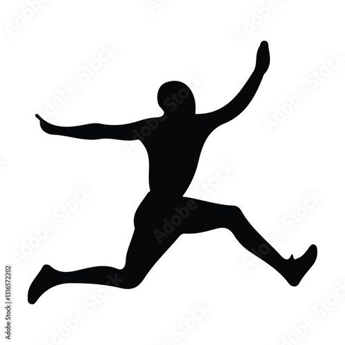silhouette of person jumping