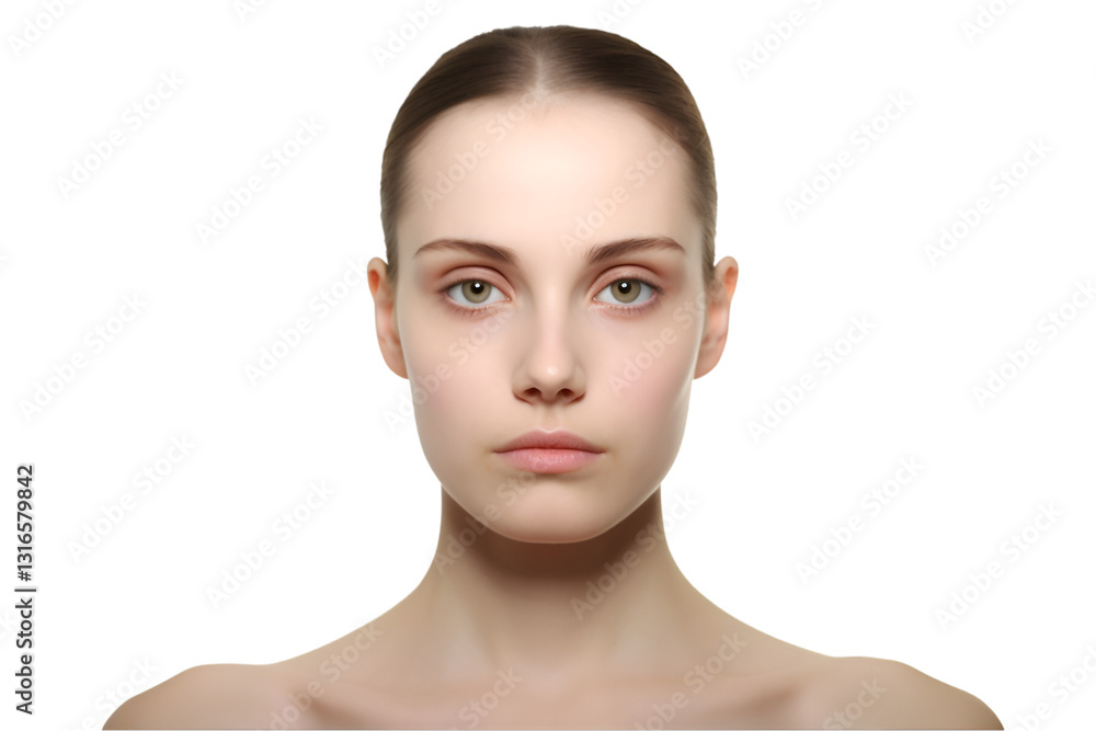 Woman with Natural Makeup – Fresh and Minimal Beauty Isolated on Transparent Background Woman with Natural Makeup – Fresh and Minimal Beauty Isolated on Transparent Background