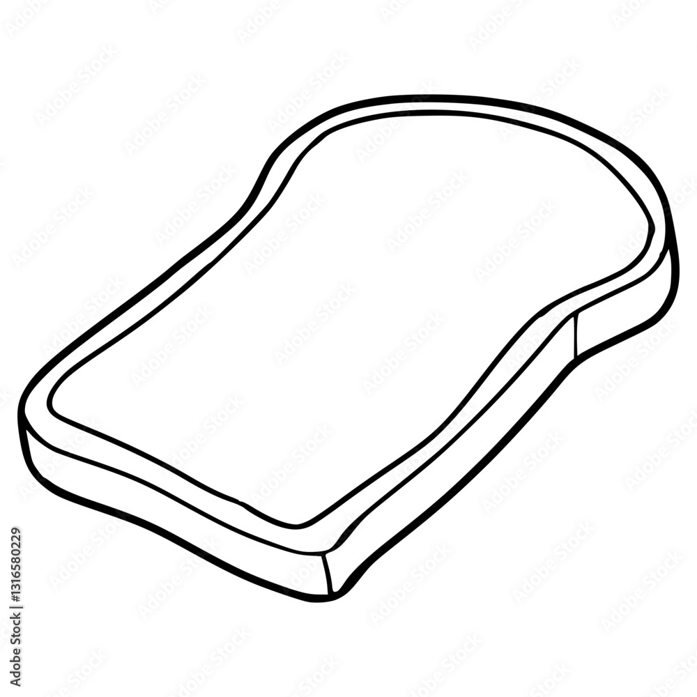 toast illustration hand drawn outline vector toast illustration hand drawn outline vector