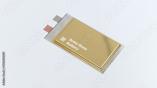 solid state batteries for cars, development groundbreaking SSB pouch cell solid-state electric vehicle battery, High Energy Density Energy storage, mass production accumulator cell modules, 3d render