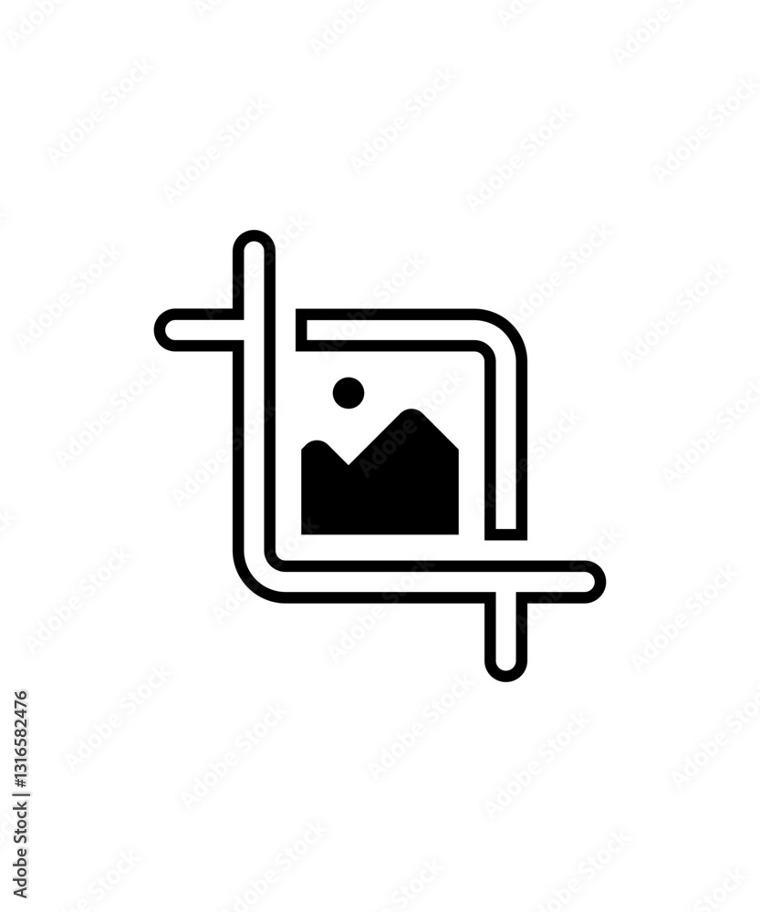 Image crop icon with sharpness Image crop icon with sharpness
