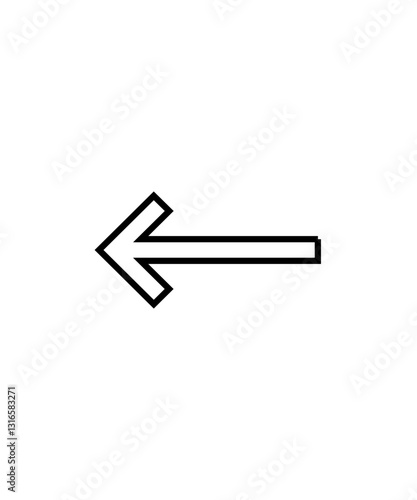 Back arrow icon with sharpness