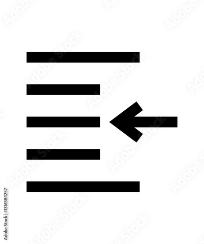 Photography Increase indent icon filled with black