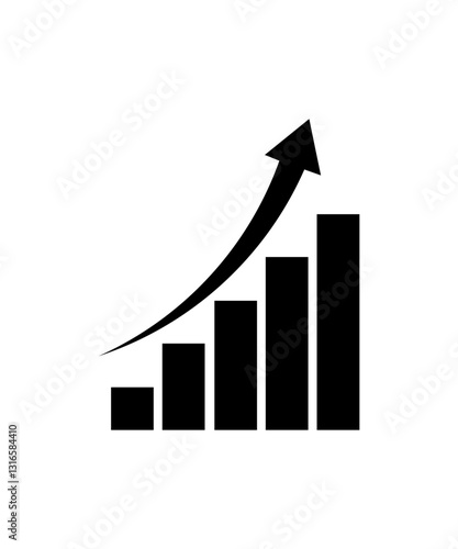Free Download business graph with arrow icon - GFXLoad