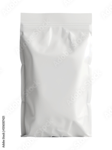 Pet Food Product Blank Paper Bag Package isolated on transparent background PNG