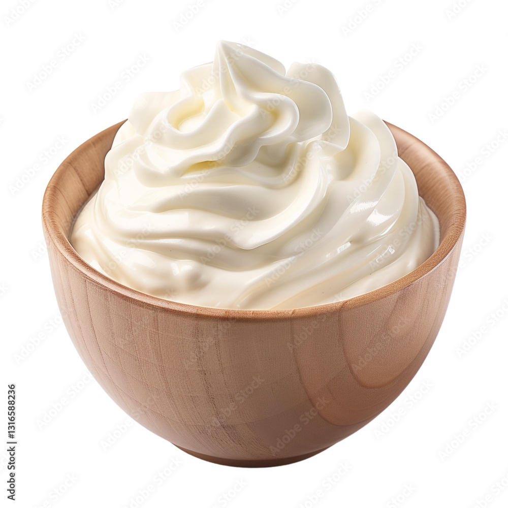 Sour cream in bowl isolated in transparent background
Sour cream in bowl isolated in transparent background