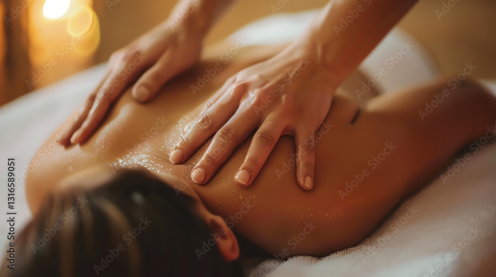 custom made wallpaper toronto digitalA woman is receiving a back massage at a spa.