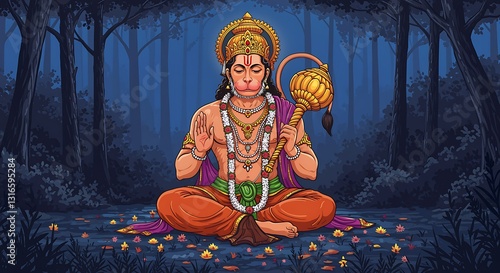 Hanuman for Hanuman Jayanti Janmotsav celebration background for religious holiday of India