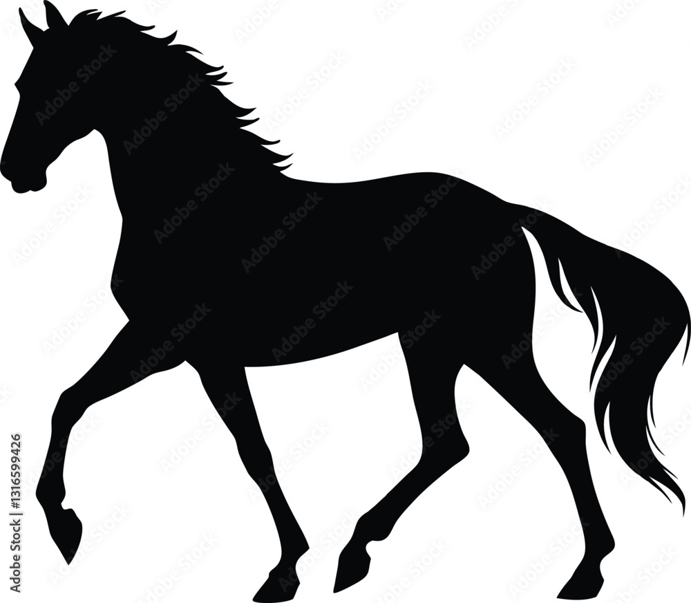 Obraz premium horse, icon, black, silhouette, vector, illustration, design, isolated, logo, animal, symbol, nature, graphic, farm, mustang, wild, mammal, sport, stallion, white, equestrian, speed, race, head,
