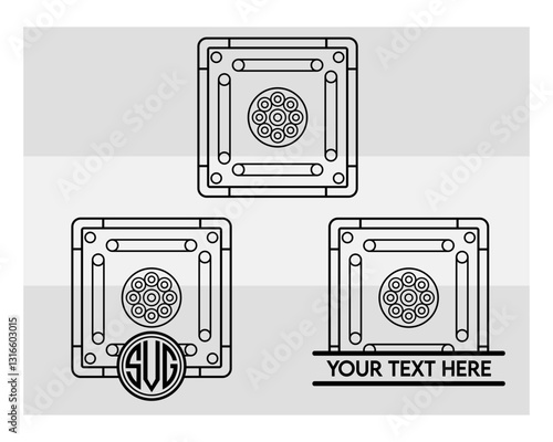Carrom Board SVG Silhouette, Carrom Silhouette, Sports Svg, Carrom Coins Svg, Carrom Game Svg, Carrom Board Png, Carrom Board Svg Images, Cut Files