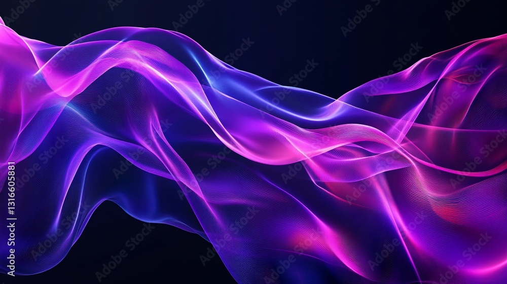 Abstract Flowing Fabric in Neon Colors Abstract Flowing Fabric in Neon Colors