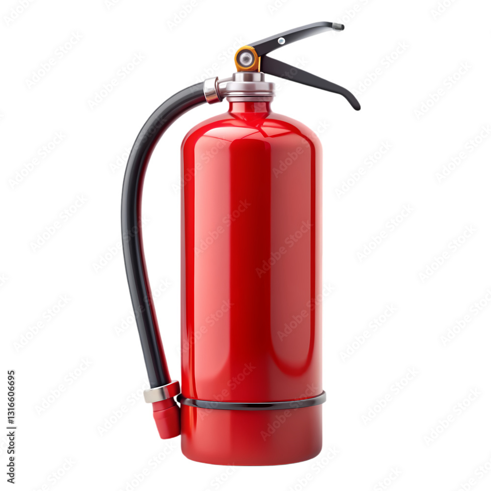 Red Fire Extinguisher on white background Red Fire Extinguisher on white background
